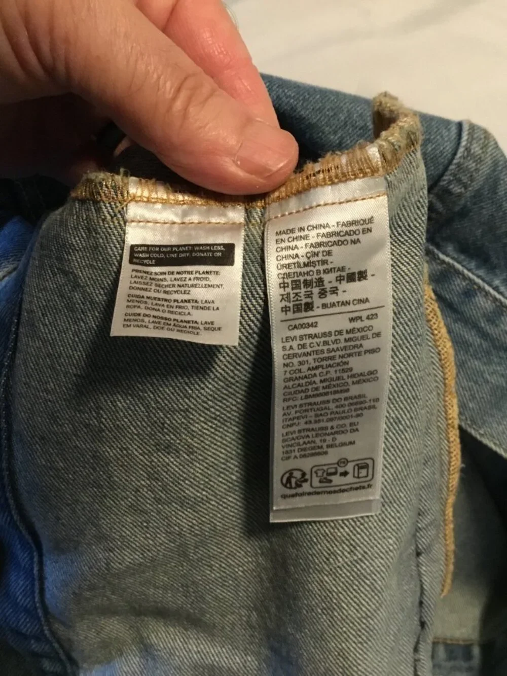 NWT Levis Trucker Gray Sweatshirt Hoodie & Sleeves Denim Snap Front Jacket XL - Picture 10 of 11